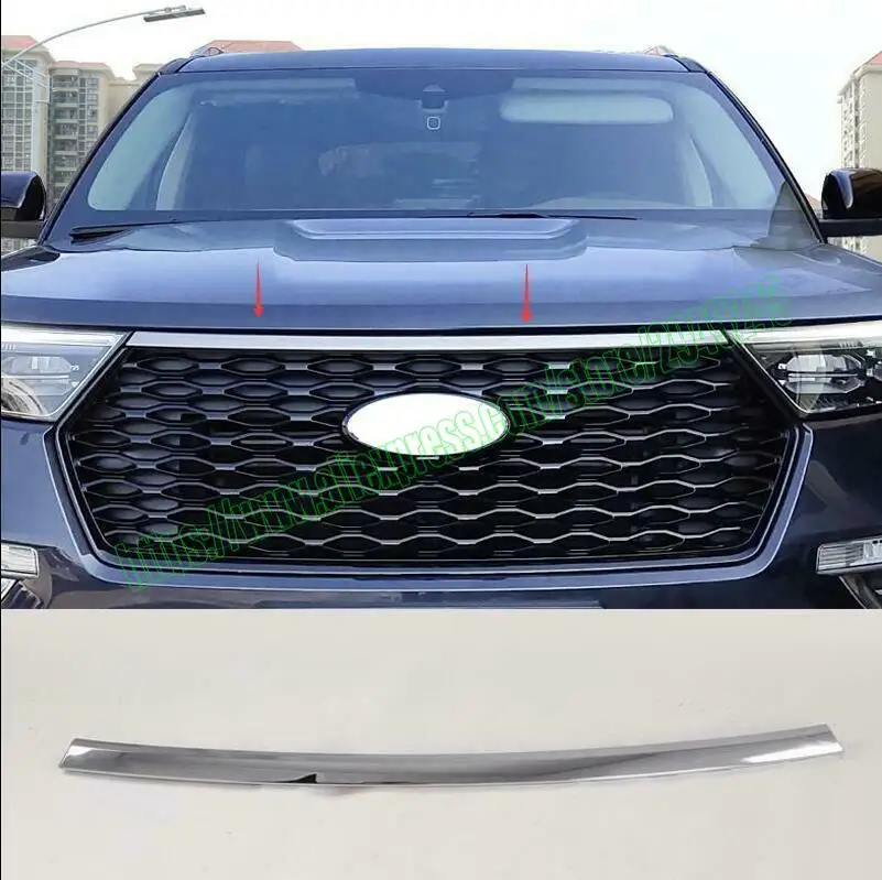 Per Ford Explorer 2020-2021 Abs Coperchio Cofano Cofano Cromato Coperchio Modanatura 1 Pz