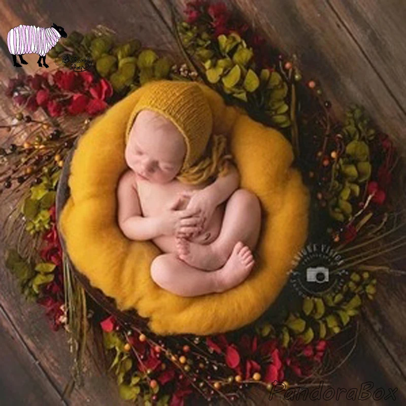 60x60 см шерстяное одеяло для фотосессии новорожденных; одеяло для фотосессии; реквизит для новорожденных; аксессуары для детской фотосъемки; корзина с наполнителем