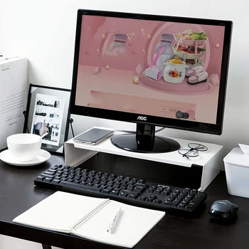 

Carbon Steel Monitor Stand Riser Support Laptop Stand Monitor Shelf Laptop Holder Computer Screen Riser Shelf Notebook Stand