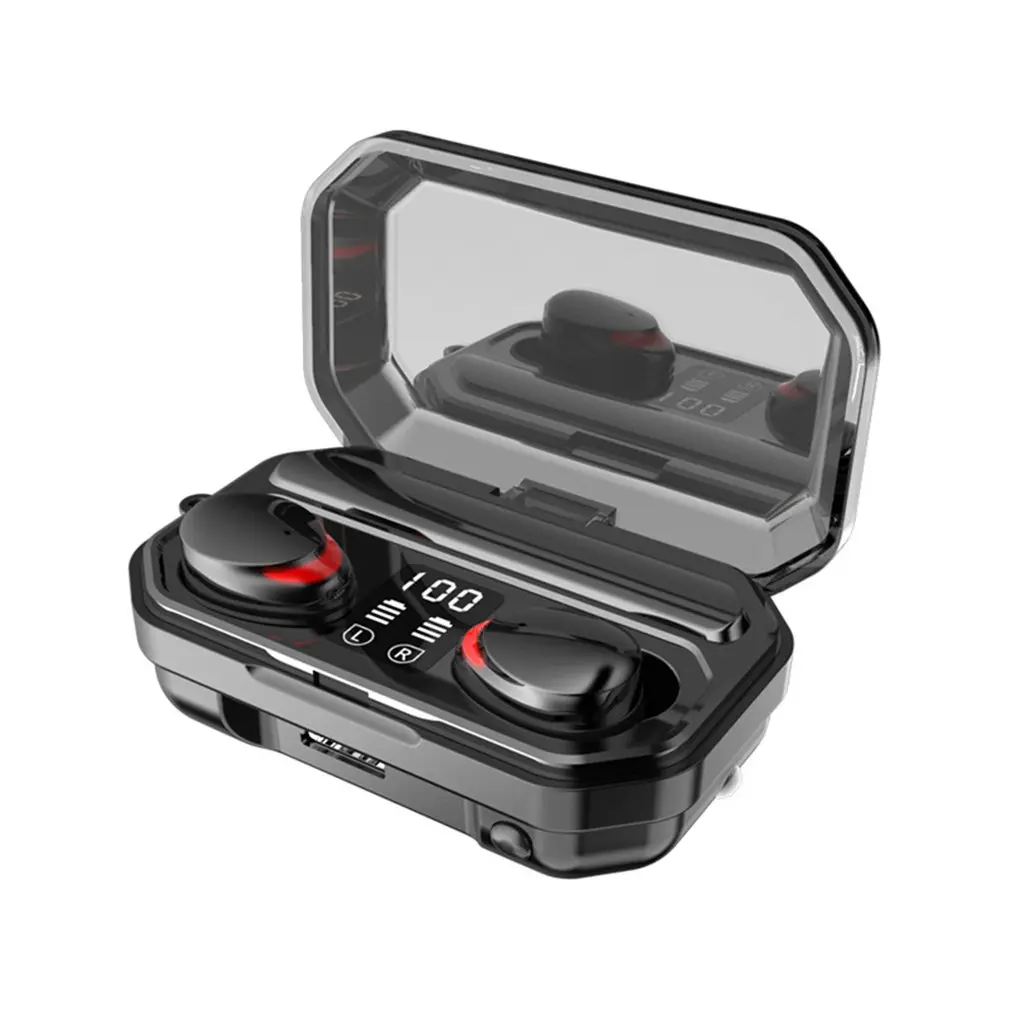 M15 Digital Headphones Wireless Binaural Headset With Battery Display Sports Business Call Wireless Headset