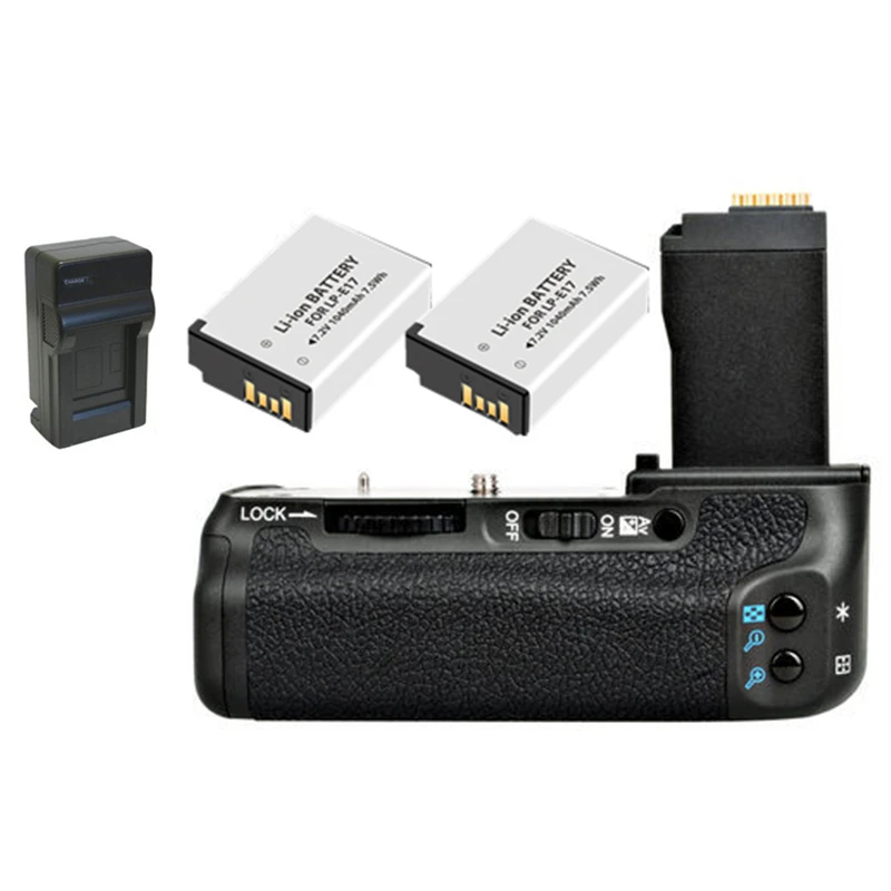 DSTE BG-E18 Battery Grip USB Charger for Canon EOS 750D 760D Rebel T6i T6s 8000D Kiss X8i 2x LP-E17 Battery DSTE BG-E18 Battery Grip USB Charger for Canon EOS 750D 760D Rebel T6i T6s 8000D Kiss X8i 2x LP-E17 Battery