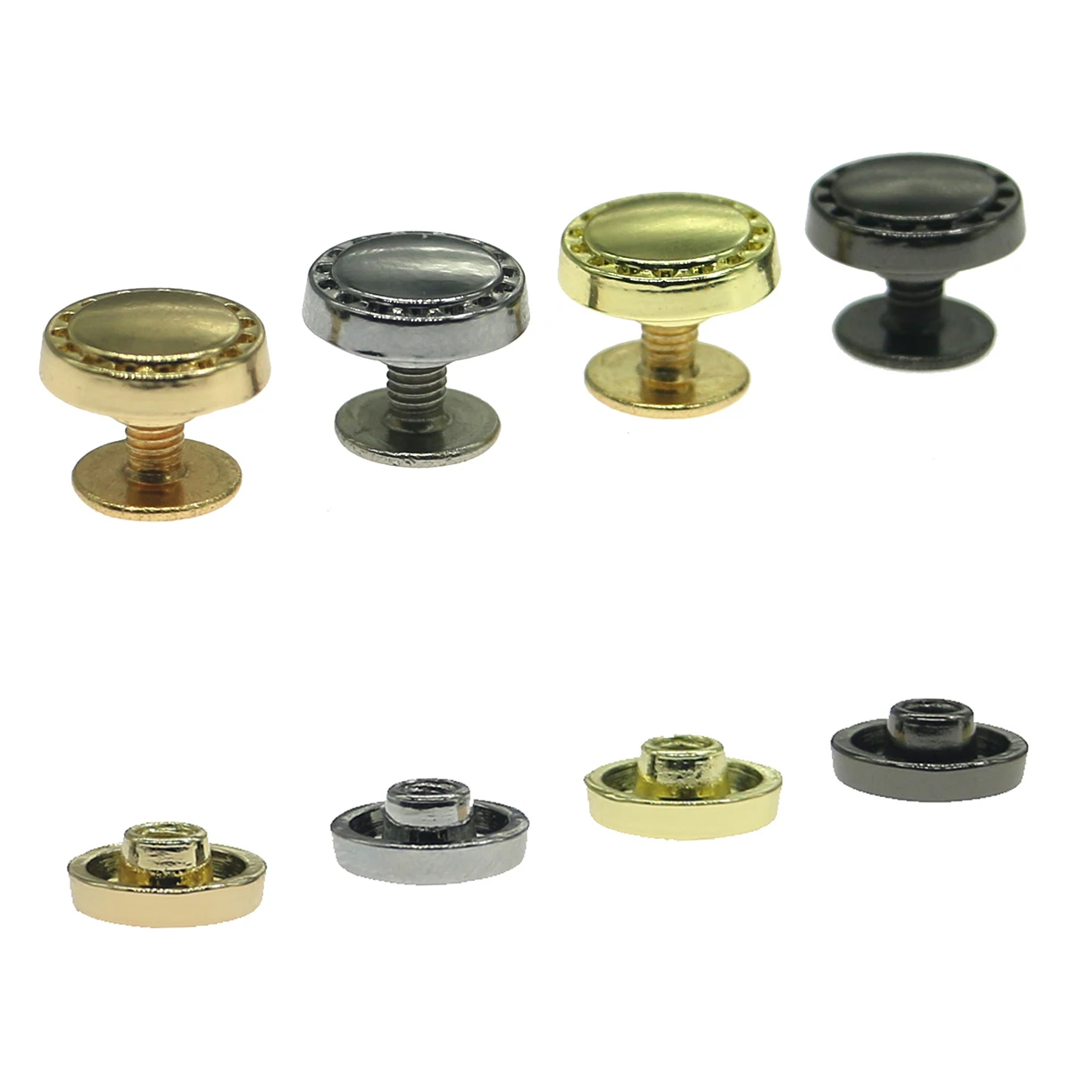 10 mm diameter luggage bag leather decorative rivet screw nail decoration embossing print at the bottom of the screws