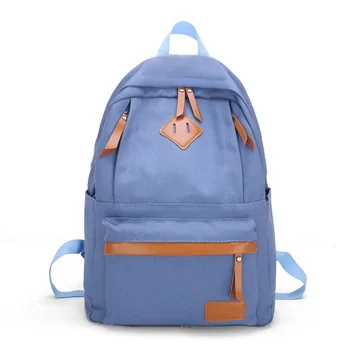 

New Women canvas Backpacks teenager girls Candy colors Bags Outdoor Multi-pocket Solid color travel Backpack student schoolbags