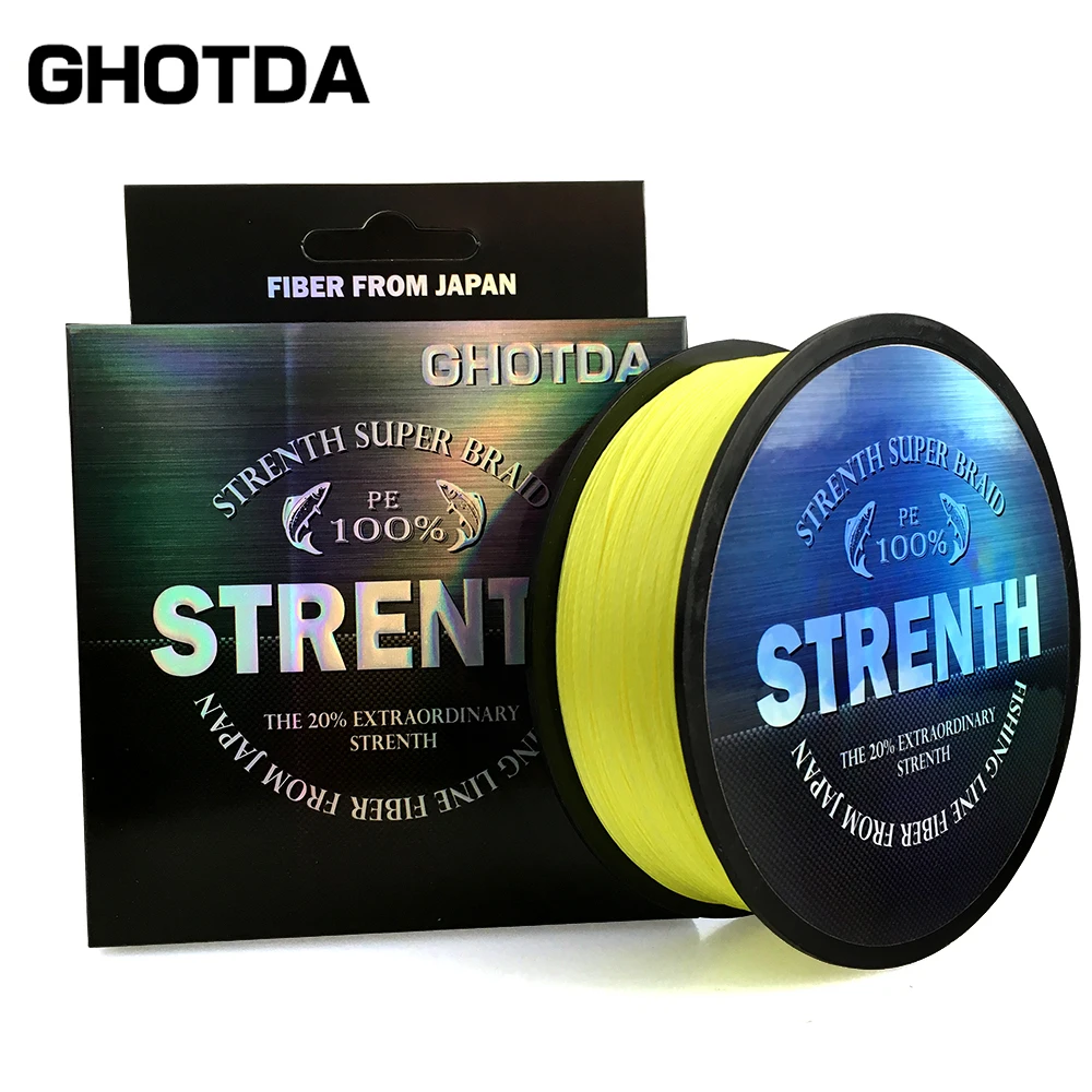 GHOTDA 500 м 300 150 100 8 нитей Япония PE плетеная леска многонитевая плетеных