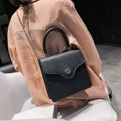 Ins packet 2019 новая Корейская версия джокера женская текстура диагональная Мода ретро цепь маленькая квадратная сумка