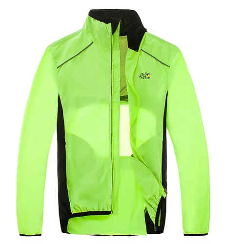 KINGBIKE велосипедная куртка с капюшоном для мужчин и женщин, ветрозащитная велосипедная Джерси с длинным рукавом, велосипедная непромокаемая куртка, Спортивная ветрозащитная куртка - Цвет: K-0010-green
