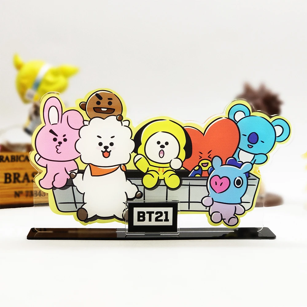 Love Thank You KPOP bangtan boys BT21 # группа семьи акриловая подставка фигурка TATA RJ CHIMMY COOKY SHOOKY MANG KOAY VAN