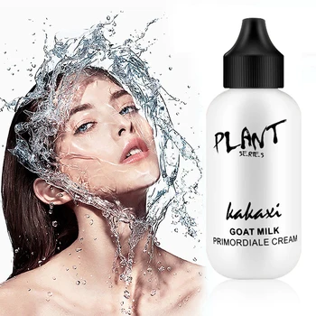 

50ml Face Foundation Cream Goat Milk Makeup Base Waterproof Foundation Liquid Full Coverage Conclear Brighten Skin Highlight