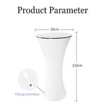 110 см высокий светодиодный светящийся коктейльный стол перезаряжаемый барный стол IP54 освещенный стол для клубного кофе коммерческая мебель