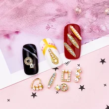 Японский стиль Маникюр заклепки наклейки для ногтей маникюра Золото выдалбливают заклепки аксессуары маникюр патч поворотный стол