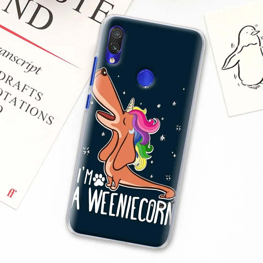 Чехол Dachshund Doxie Flower Dog Puppy для Xiaomi mi A3 A1 A2 8 Lite 9T CC9E Play Red mi K20 Pro 7A Note 7 7S жесткий прозрачный чехол