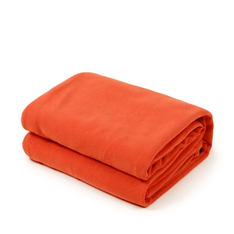 Doblue velvet Orange Портативный ультра-светильник из флиса, спальный мешок для кемпинга, кровать для путешествий, теплый спальный мешок - Цвет: Doblue velvet Orange