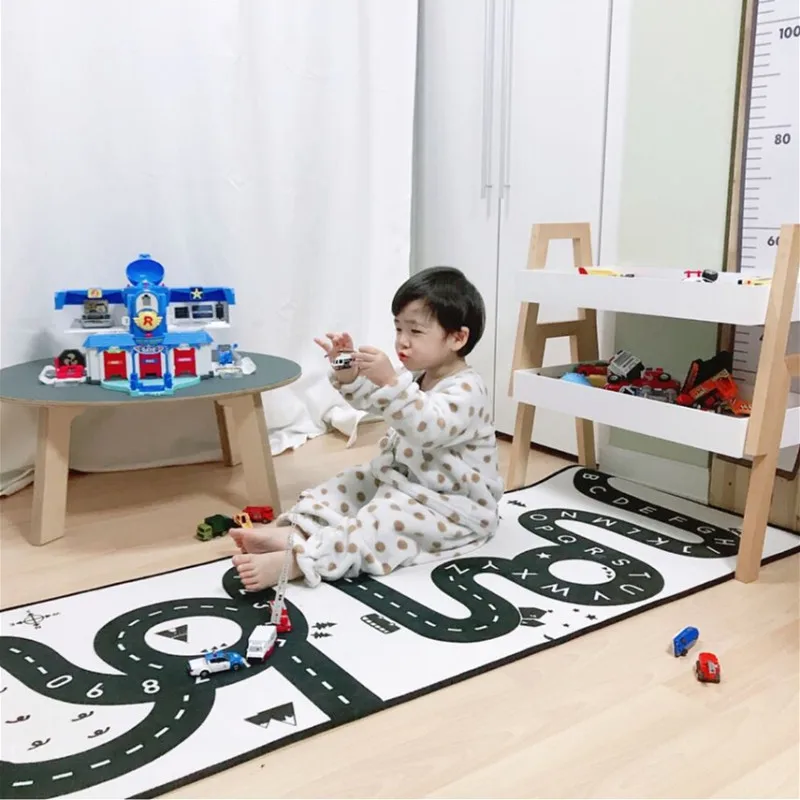 

INS Kids Highway Play Game Mat Rectangle Carpet Rugs Mat Car Road Crawling Blanket Floor Carpet Child Room Decoration Baby Gift