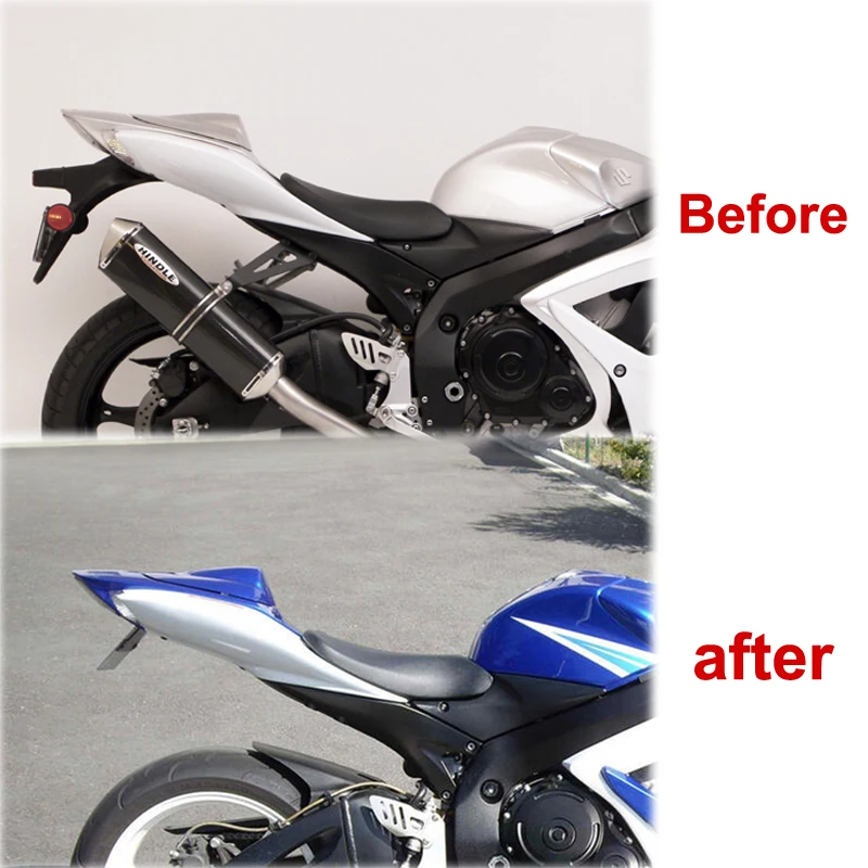 Fit For Suzuki GSXR 600 750 GSX-R600 GSX-R750 K6 K8 2006-2010 Rear Tail Tidy Fender Eliminator Kit License Plate Holder Bracket