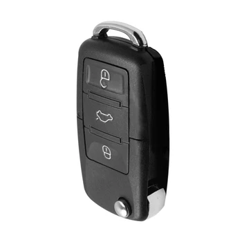 

1 Set 3-Button Black Replacement Flip Remote Auto Car Key Fob Case Shell Cover