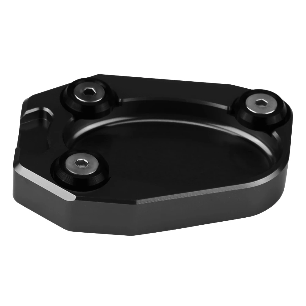 CNC T6061 алюминиевая боковая подставка увеличитель подставка расширение пластина Накладка для подходит для Kawasaki Z1000 Z1000SX ZX10R ER6N ER6F ZX6R - Цвет: Черный