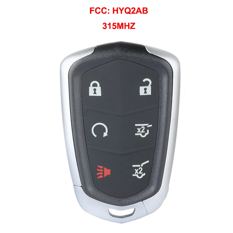 Keyecu 6 кнопок умный дистанционный ключ для автомобиля с HYQ2AB 315 МГц HYQ2EB 433 МГц ID46 чип для Cadillac Escalade ESV - Цвет: 315MHZ