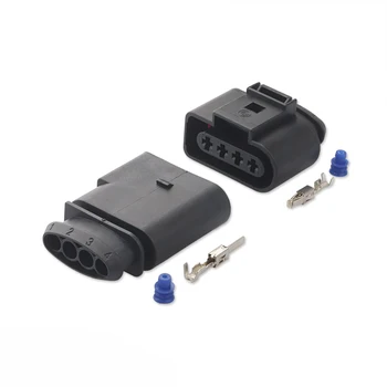 

5 sets 4 Pin way Automotive coil Extension adapter electrical wire connector plug 1J0973724 1J0973824 for AUDI VW Skoda VAG