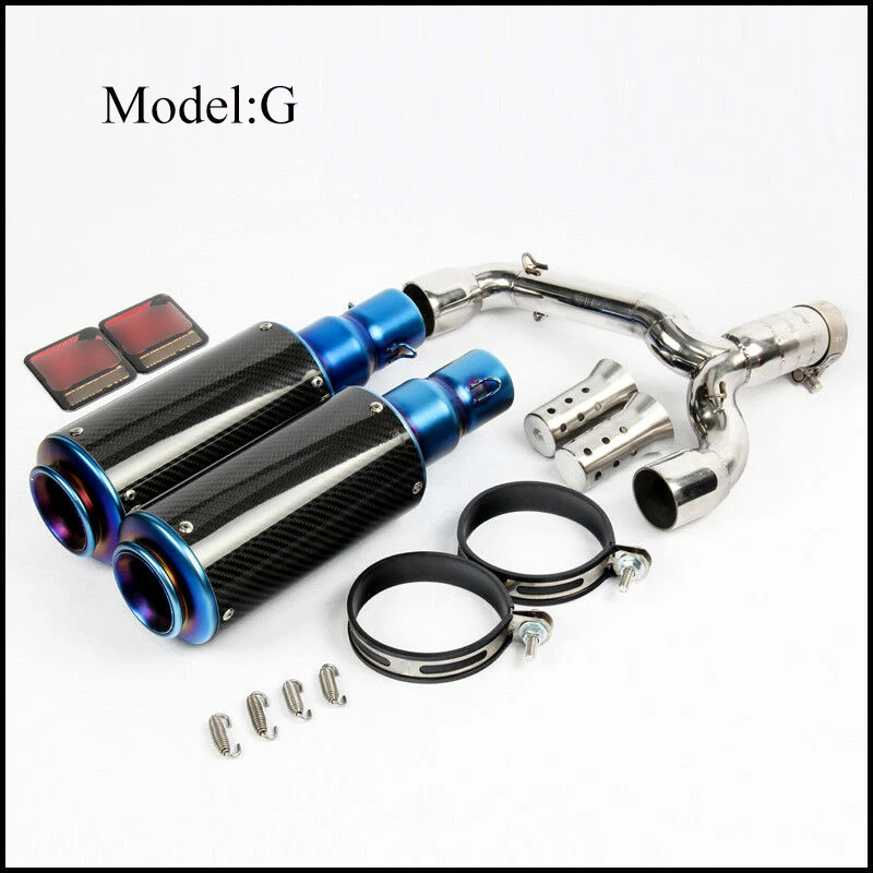GSR400 600 BK400 600 мотоцикл Exhuast полная система выхлопной трубы глушители среднего подключения трубы справа слева для Suzuki slip on - Цвет: G