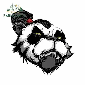 

EARLFAMILY 13cm x 12.6cm for Panda Master on White Personality Car Sticker Creative Vinyl Waterproof Scratch-proof Vehicle Decal
