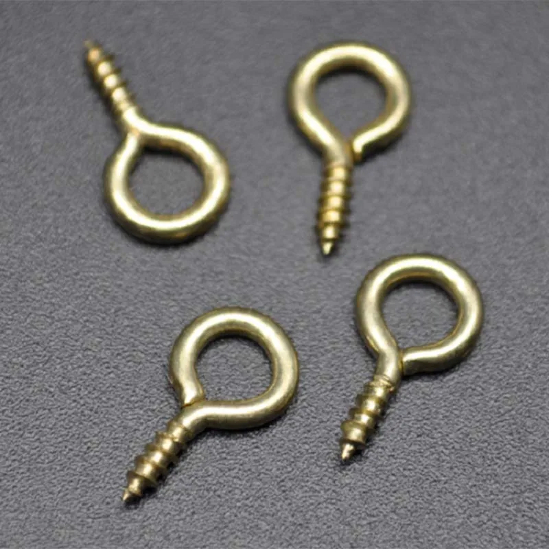 

Hot Sale new 100 x 12mm mini stainless steel picture wire frame screw eye hook tiny small hanging