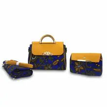 Африканские сумки для женщин сумка высокого качества восковая сумка комплект Анкара африканская вощеная ткань принтом для женщин платья 6 ярдов/партия