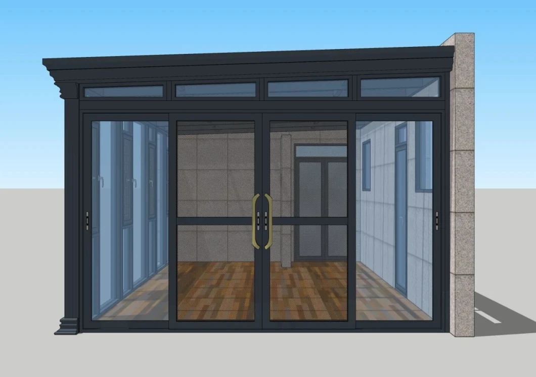 Aluminum Alloy Cover Frame Modern Glass Houses Veranda Sunroom With Tempered Glass winter garden