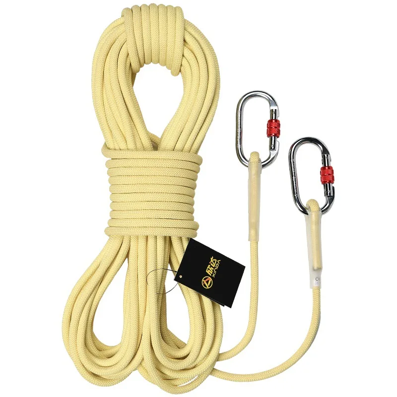 

8mm Kevlar static rope high temperature flame retardant escape safety rope aramid wear-resistant rappelling cave climbing rope