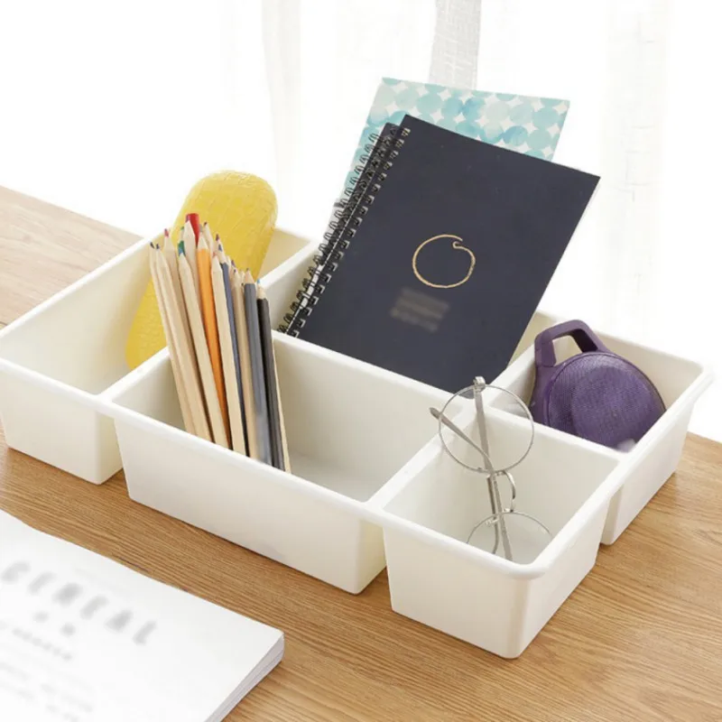 

Storage Boxes Bins Separate Plastic Storage Box Blue Green Pink White 5 Grid Plastic Storage Box Desktop Organizer Holder Drawer