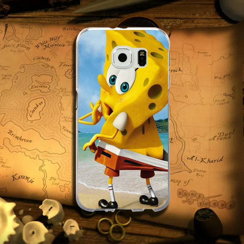 Image 12 Spongebob квадраты арт для samsung Galaxy Note 2 3 5 8 9 S2 S3 S5 Mini S6 S7 S8 S9 S10 Edge Plus Lite Shell мягкие чехлы для телефонов - Цвет: Image 12