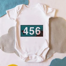 Body con estampado De números para bebé, Ropa informal holgada a la moda, De talla grande, 456