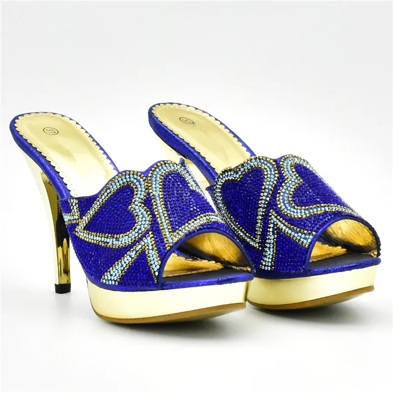 New Arrival Blue Color Nigerian Party Shoe and Bag Sets Matching Shoes and Bag Set In Heels Women Shoes and Bag Sets In Italy