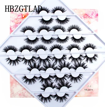 

HBZGTLAD 18 pairs natural false eyelashes fake lashes long makeup 3d mink eyelashes eyelash extension mink eyelashes for beauty