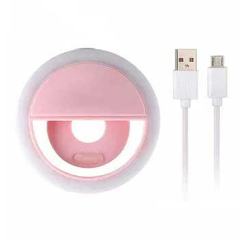 

Portable LED Selfie Light Ring Flash Lumiere Telephone LED Mobile Phone Light Clip Lamp Ring For iPhone Samsung Night Lighting