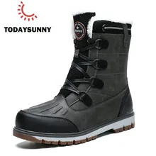 Мужские зимние ботинки рабочие ботинки из натуральной кожи мужские зимние ботильоны водонепроницаемые мужские теплые защитные ботинки Большие размеры 38-46# botas hombre