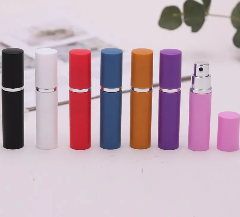 5ml Empty perfume bottle Aluminium Anodized Compact Perfume Atomiser Fragrance glass scent-bottle LX1029