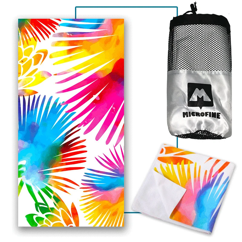 Microfine пляжное полотенце большое быстрое банное замшевое спортивное для