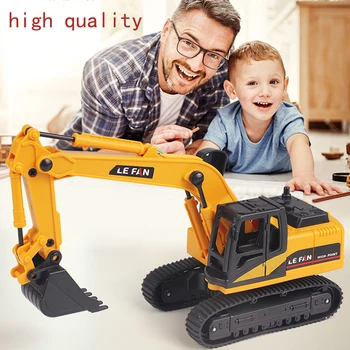 

New product 2020 excavator toy car construction toy car model excavator tractor automobile engineering children toys