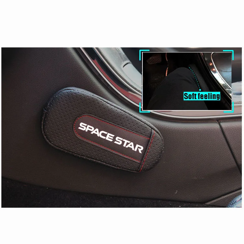 

High Quality Leather Leg Cushion Knee Pad Car Door arm pad Interior Car Accessories For Mitsubishi Space Star