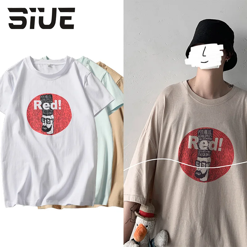 Бренд SIUE 2020 хип-хоп футболка с коротким рукавом Мужская буквенным принтом Harajuku