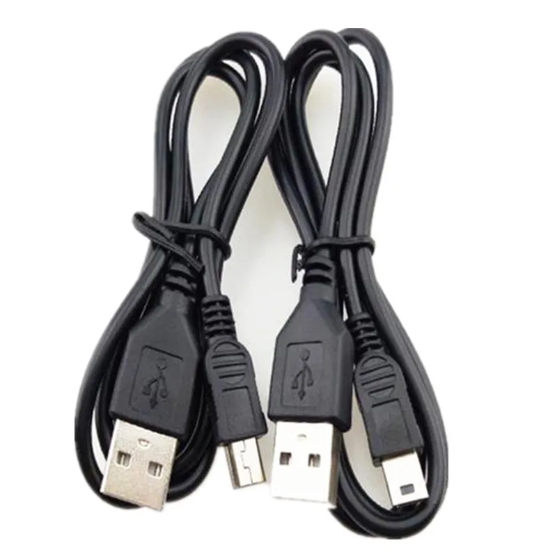 1000 шт./лот, 80 см, мини-usb, мини-usb, 5 Pin, B, зарядное устройство, кабель для зарядки, шнур, адаптер, мини-usb адаптер для MP3, MP4 плеера