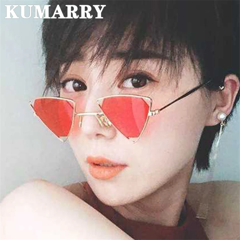 KUMARRY новинка модные треугольные в стиле панк солнцезащитные очки для женщин