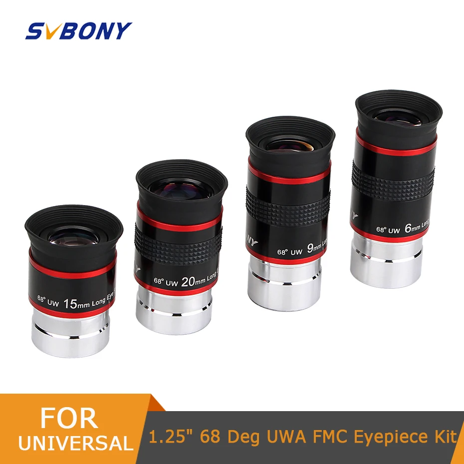 4 pcs/set Eyepiece Kit FMC 1.25