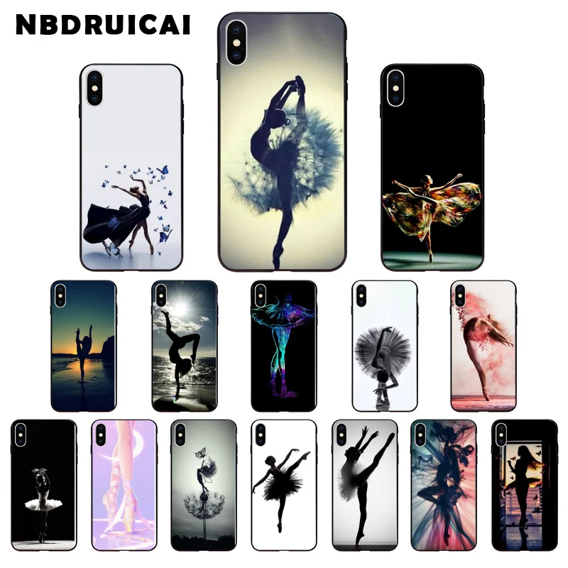 Высококачественный силиконовый чехол для телефона балерины iPhone 11 pro XS MAX 8 7 6 6S Plus X