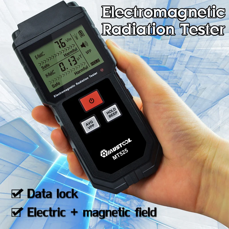 Mutool MT525 ручной тестер электромагнитного поля излучения EMF счетчик цифровой