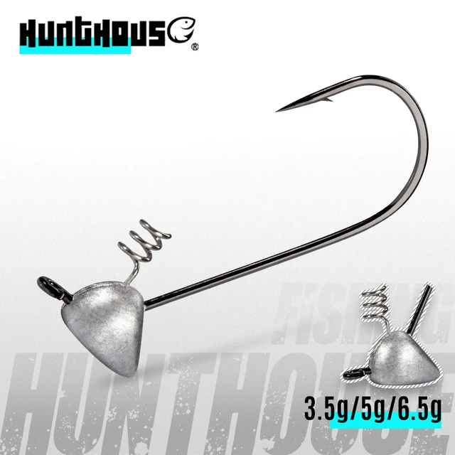 3.5g 5g 6.5g shaky head jigging HUNTHOUSE screw head Flat hook Fish Tackle  soft