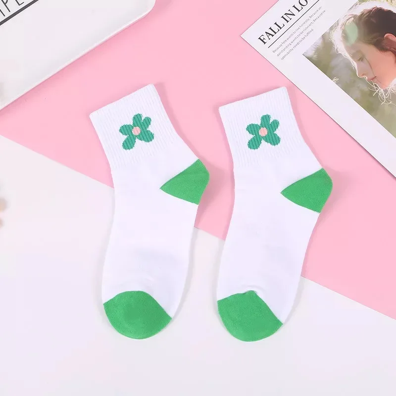 Calcetines de algodón de personaje с мультяшными принтами Harajuku mujer lindo унисекс скейтборд calcetines Hipster moda животных esta - Цвет: 12