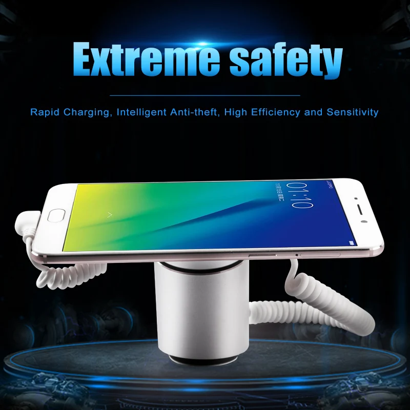 Mobile Phone Security Anti-theft Display Stand Holder with Alarm Charging Cylindrical Phone Holder VDX99