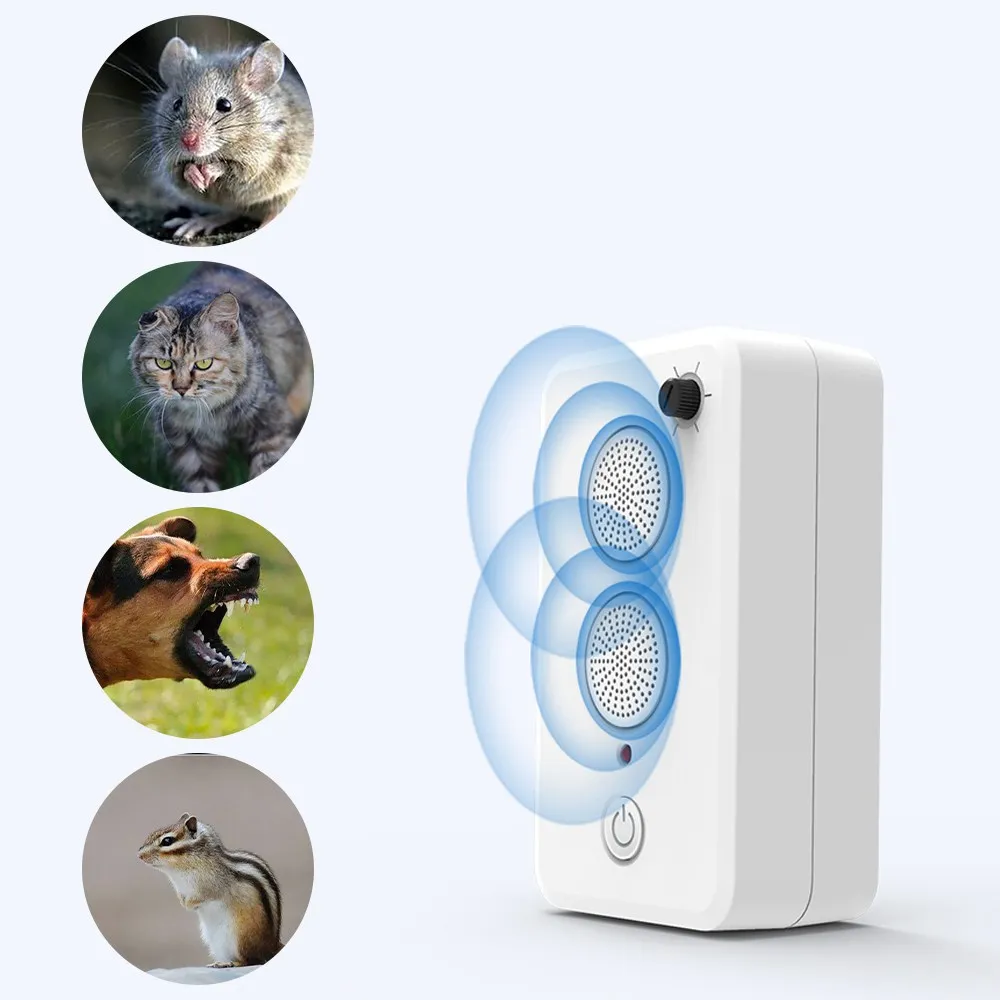 Ultrasound Mouse Cockroach Repeller Device Insect Rats Spiders Mosquito Killer Control Household Pest Ultrasonic Dog Repeller
