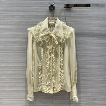 

Women Shirts 2020 Fashion Designer Lace Blouses High Quality